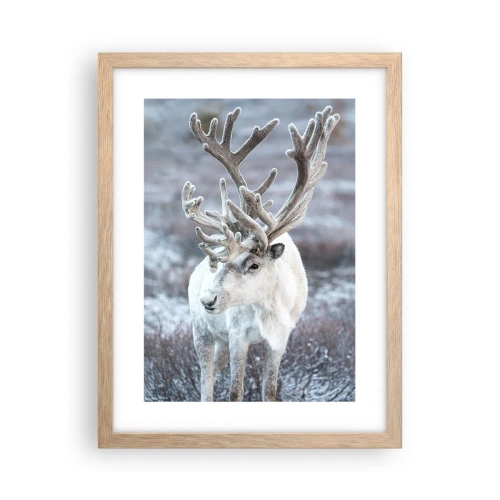 Pôster com moldura de carvalho claro - Retrato ao sol - 30x40 cm