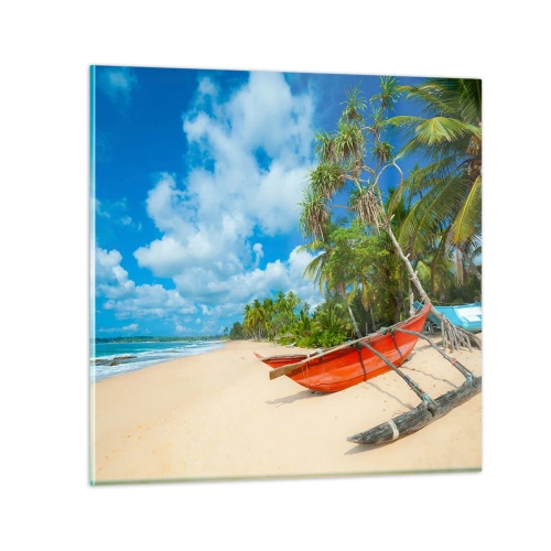 Quadro em vidro - O encanto dos trópicos - 60x60 cm