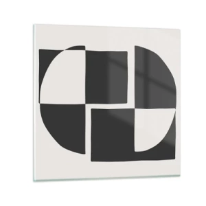 Quadro em vidro - Antítese – síntese - 30x30 cm