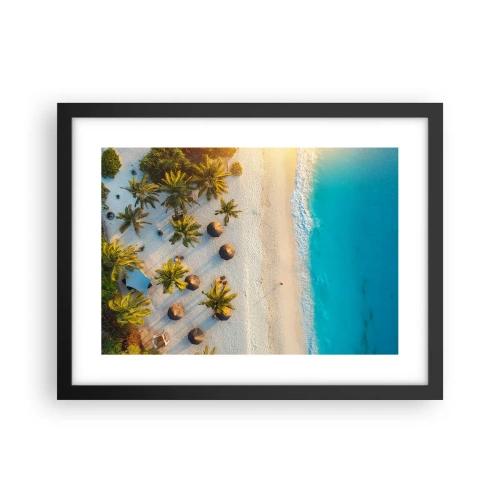 Pôster com moldura preta - Bem vindo ao Paraíso - 40x30 cm