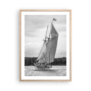 Pôster com moldura de carvalho claro - Irmãos do vento - 50x70 cm