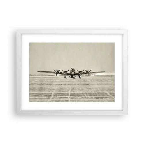 Pôster em moldura branca - Pronto como sempre - 40x30 cm