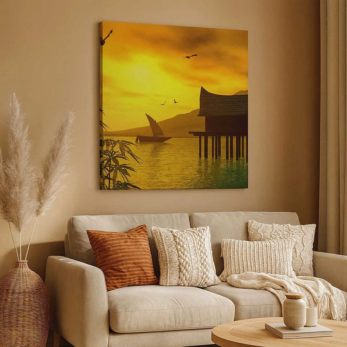 Quadro em tela - A desejada paz - 30x30 cm