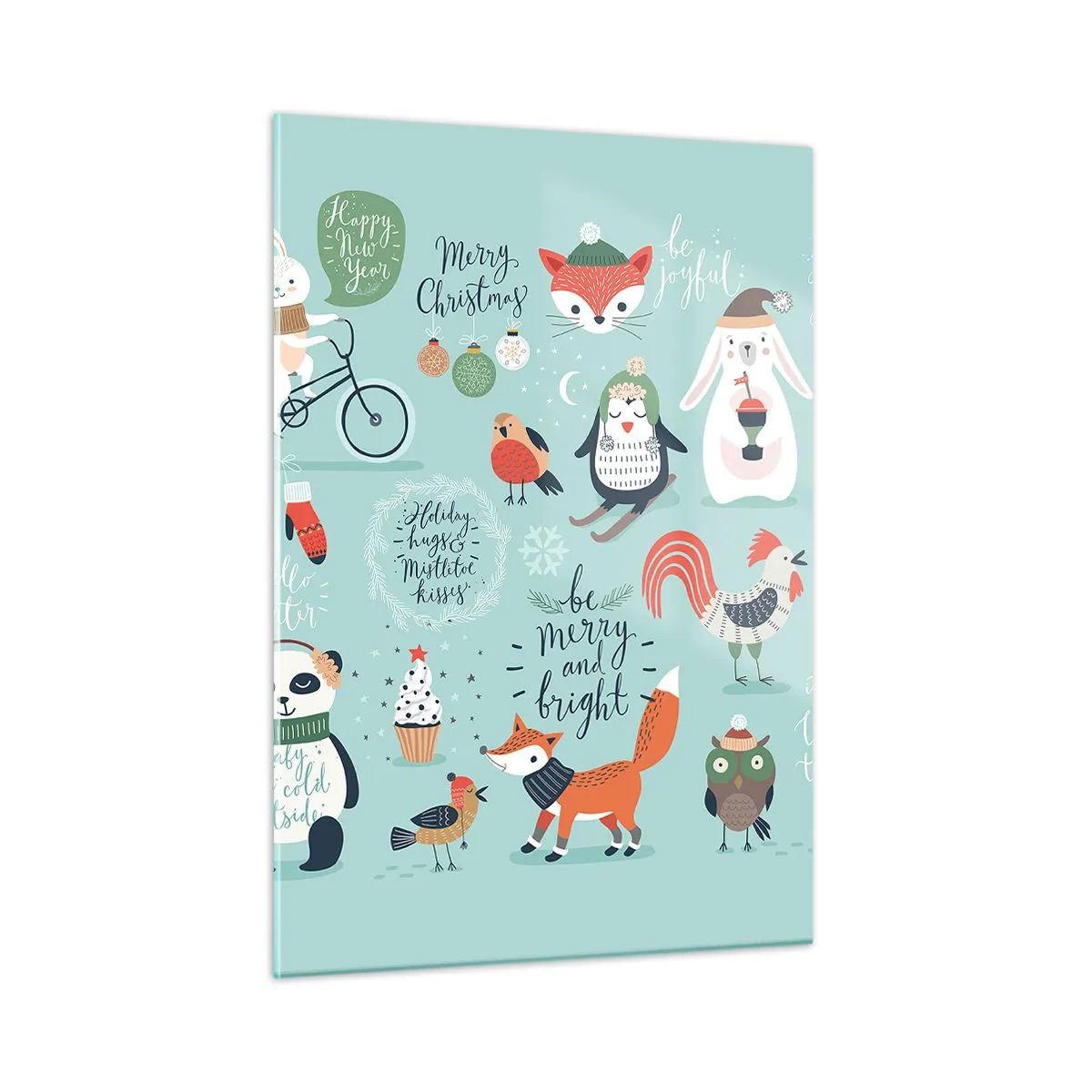 Quadro em vidro - Que seja sempre Natal! - 50x70 cm