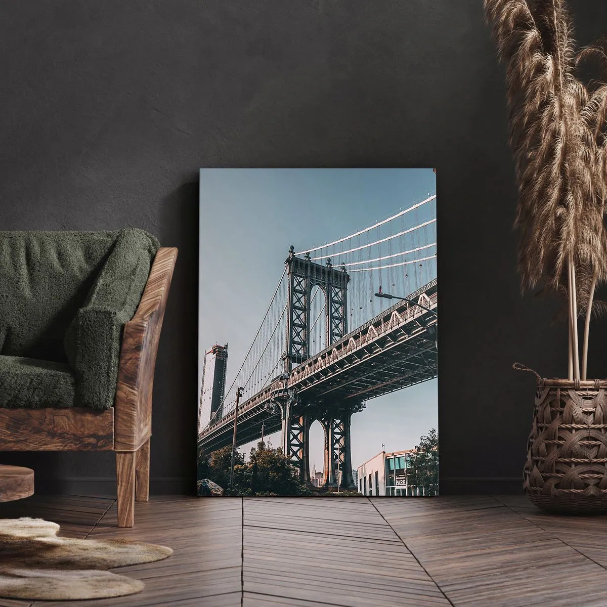 Quadro em tela - Sobre as ondas da cidade - 80x120 cm