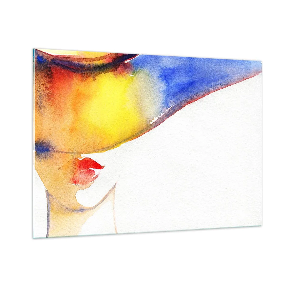 Quadro em vidro - Retrato de uma dama    - 100x70 cm
