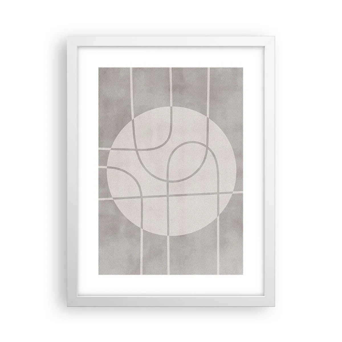 Pôster em moldura branca - Circular e direto - 30x40 cm