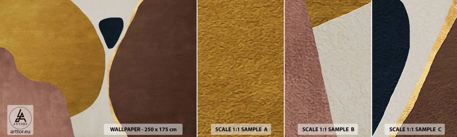 Amostra de Papel de Parede Standard Eco - Abstração – um lugar no espaço - Abstração, Minimalismo, Formas - 100x30 cm