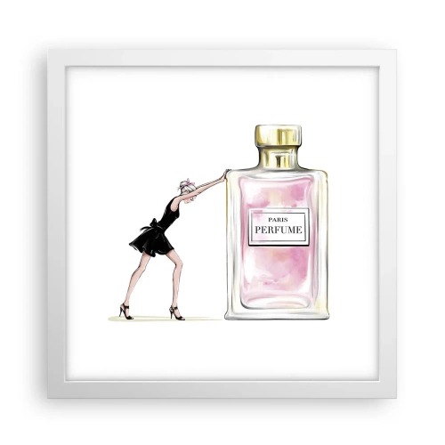 Pôster em moldura branca - A essência da feminilidade - 30x30 cm