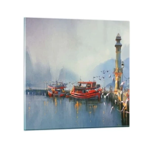Quadro em vidro - No fim do mundo - 30x30 cm