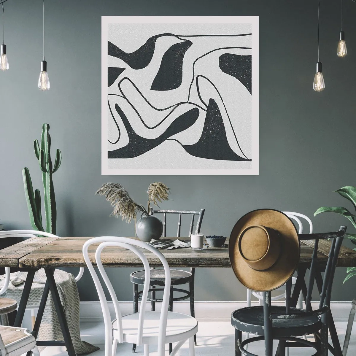 Pôster - Labirinto abstrato divertido - 50x50 cm