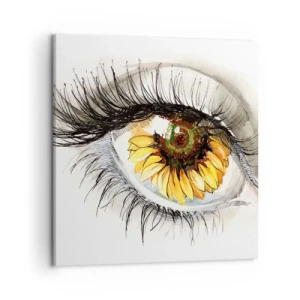 Quadro em tela - Um olhar tão quente como o verão - 50x50 cm