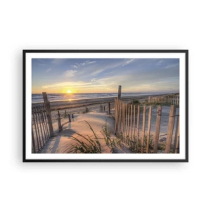 Pôster com moldura preta - Brilho e sombra do vento - 91x61 cm