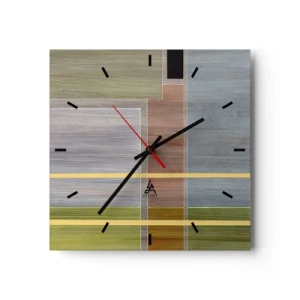 Relógio de parede - Relógio em vidro - Simples e calmo - 30x30 cm
