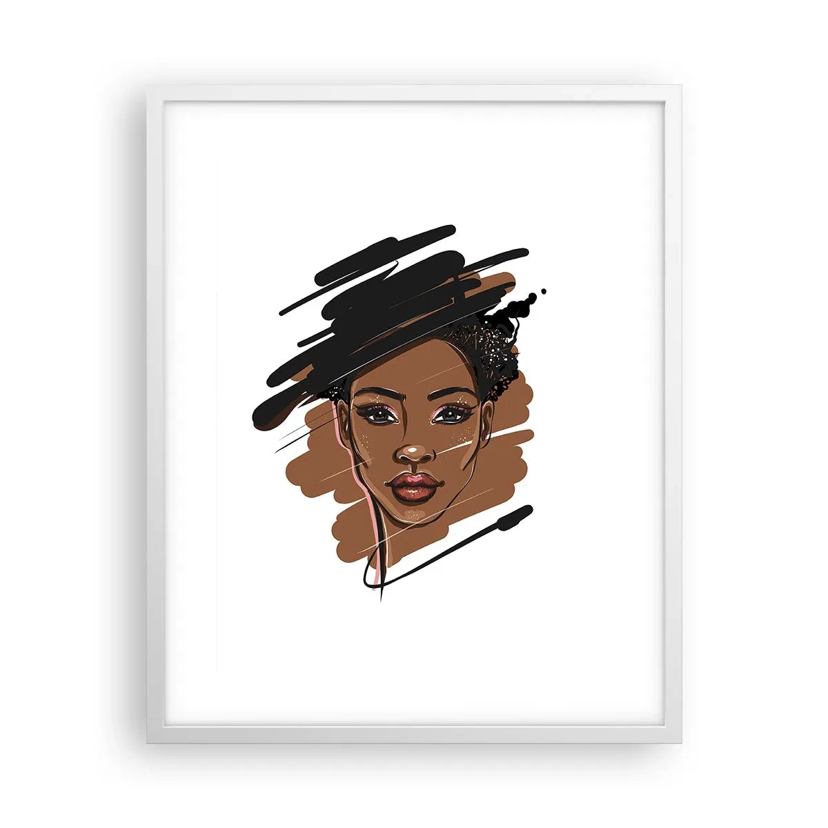 Pôster em moldura branca - Doce como chocolate - 40x50 cm