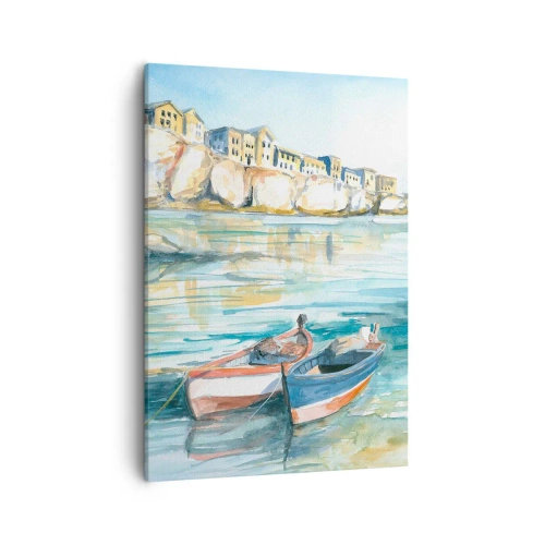 Quadro em tela - Paisagem em azul - 50x70 cm