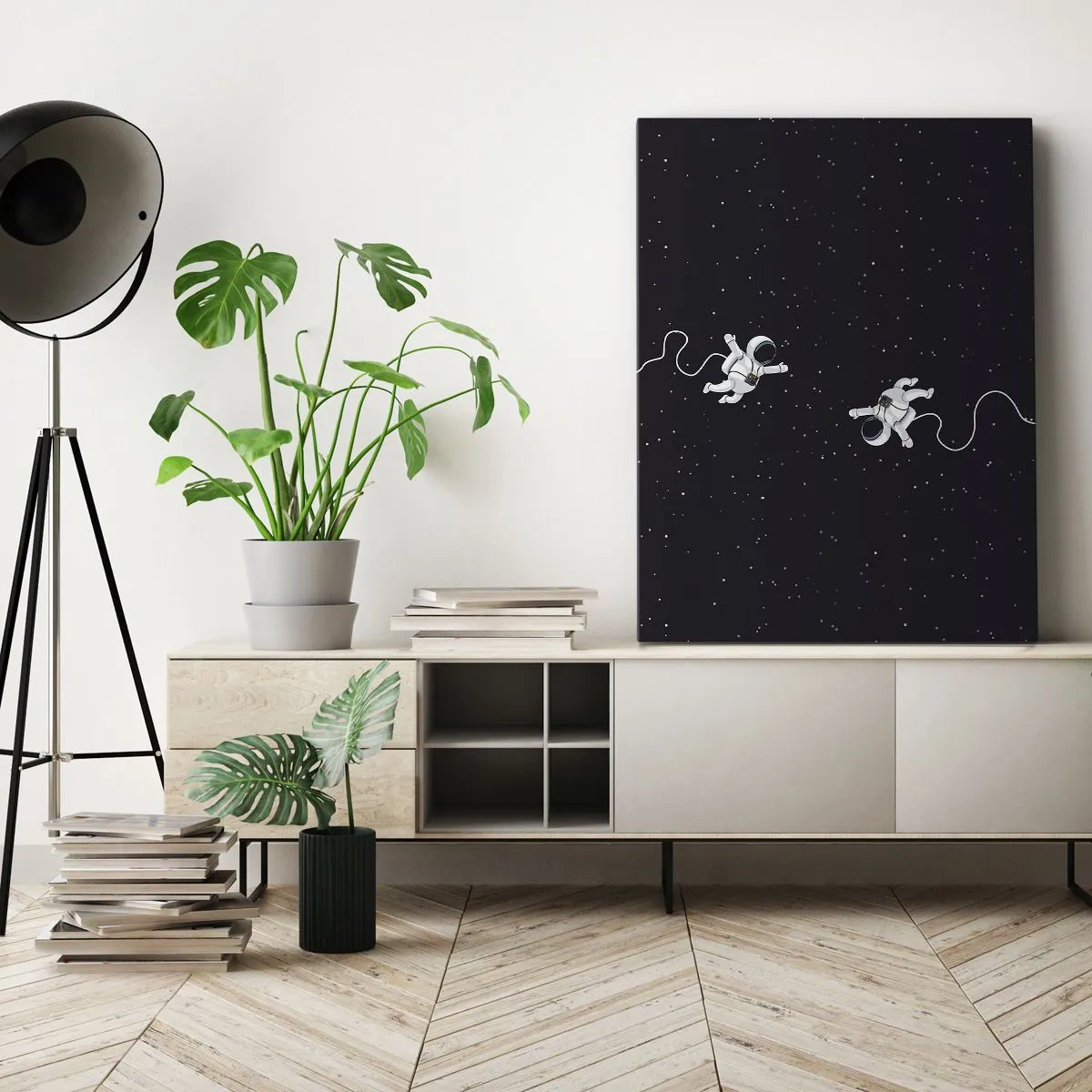 Quadro em tela - Emaranhado Cósmico - 50x70 cm