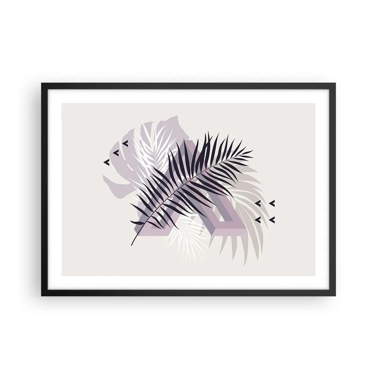 Pôster com moldura preta - A sombra de uma sombra - 70x50 cm