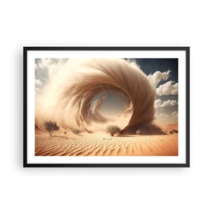 Pôster com moldura preta - Portal aberto - 70x50 cm