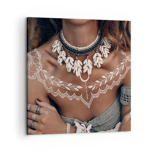 Quadro em tela - Talismãs, rituais de feminilidade - 60x60 cm