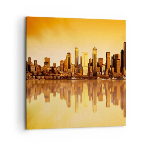 Quadro em tela - Silêncio da metrópole - 50x50 cm