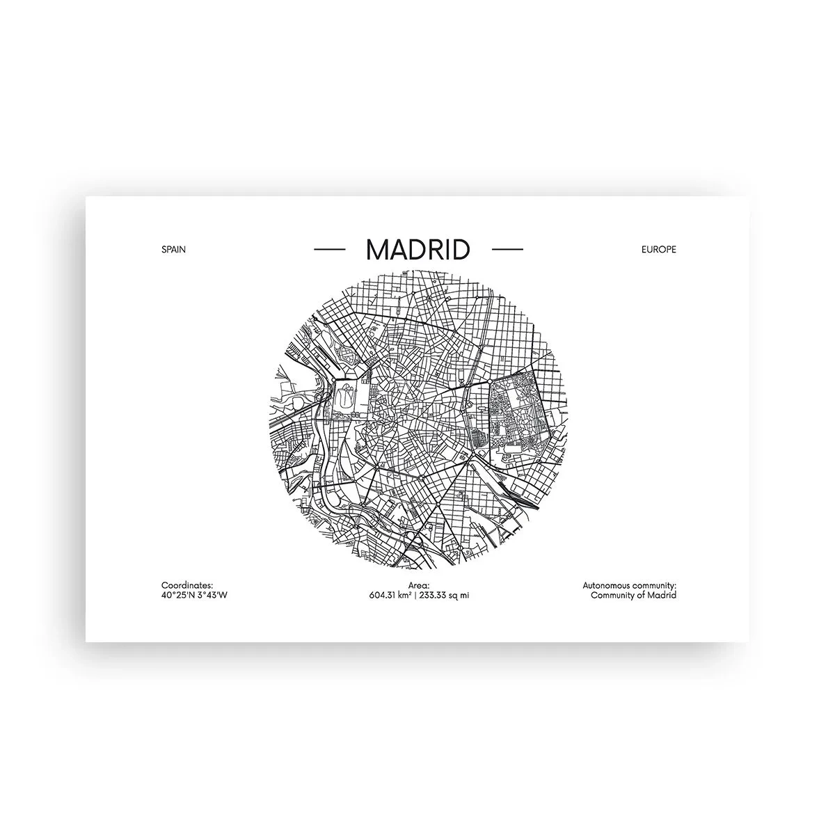 Pôster - Anatomia de Madri - 91x61 cm