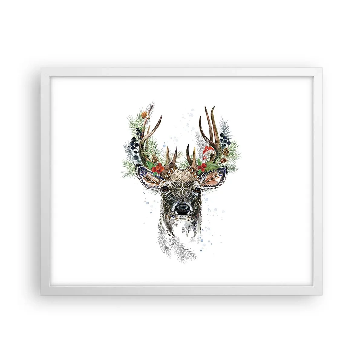 Pôster em moldura branca - Num manto festivo - 50x40 cm