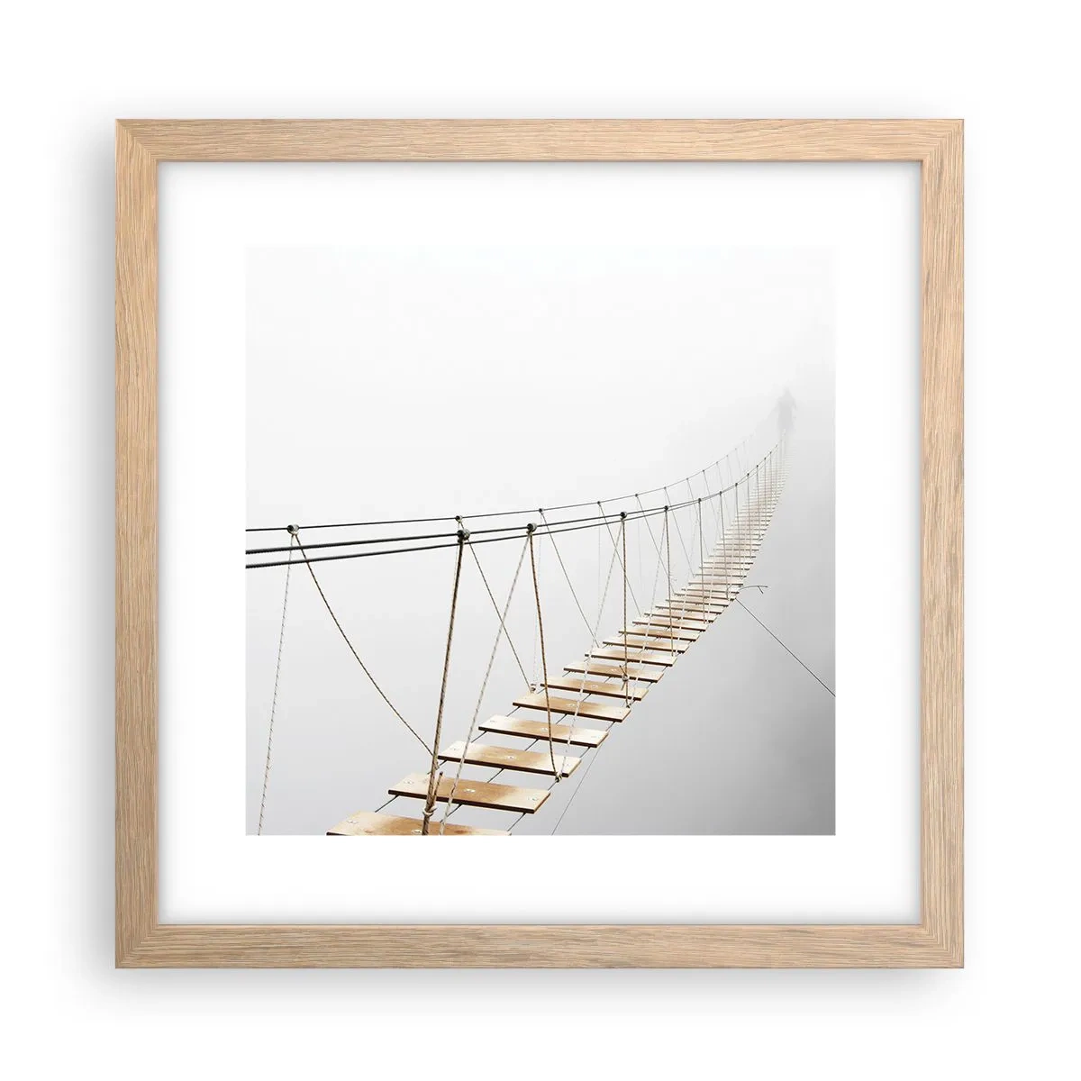 Pôster com moldura de carvalho claro - Para onde levará? - 30x30 cm