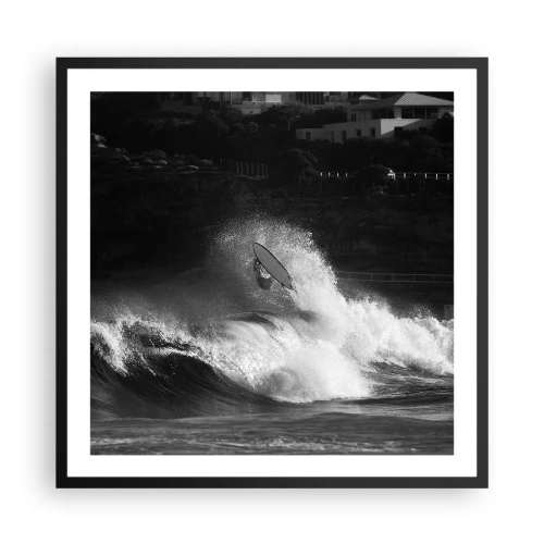 Pôster com moldura preta - Desafio aceito! - 60x60 cm