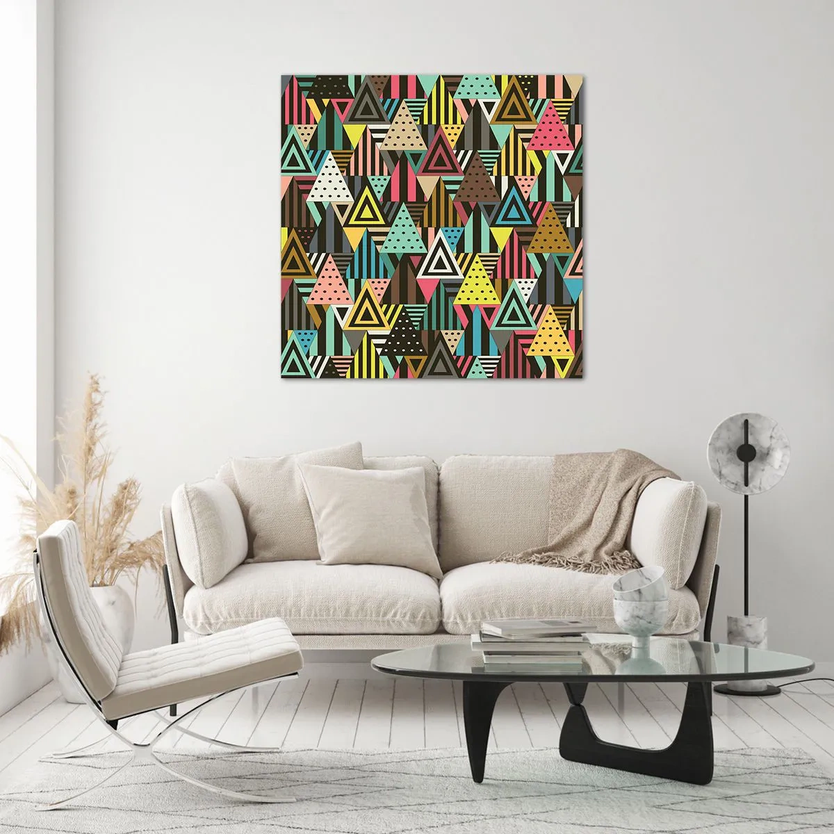 Quadro em vidro - Em ritmo para três - 30x30 cm