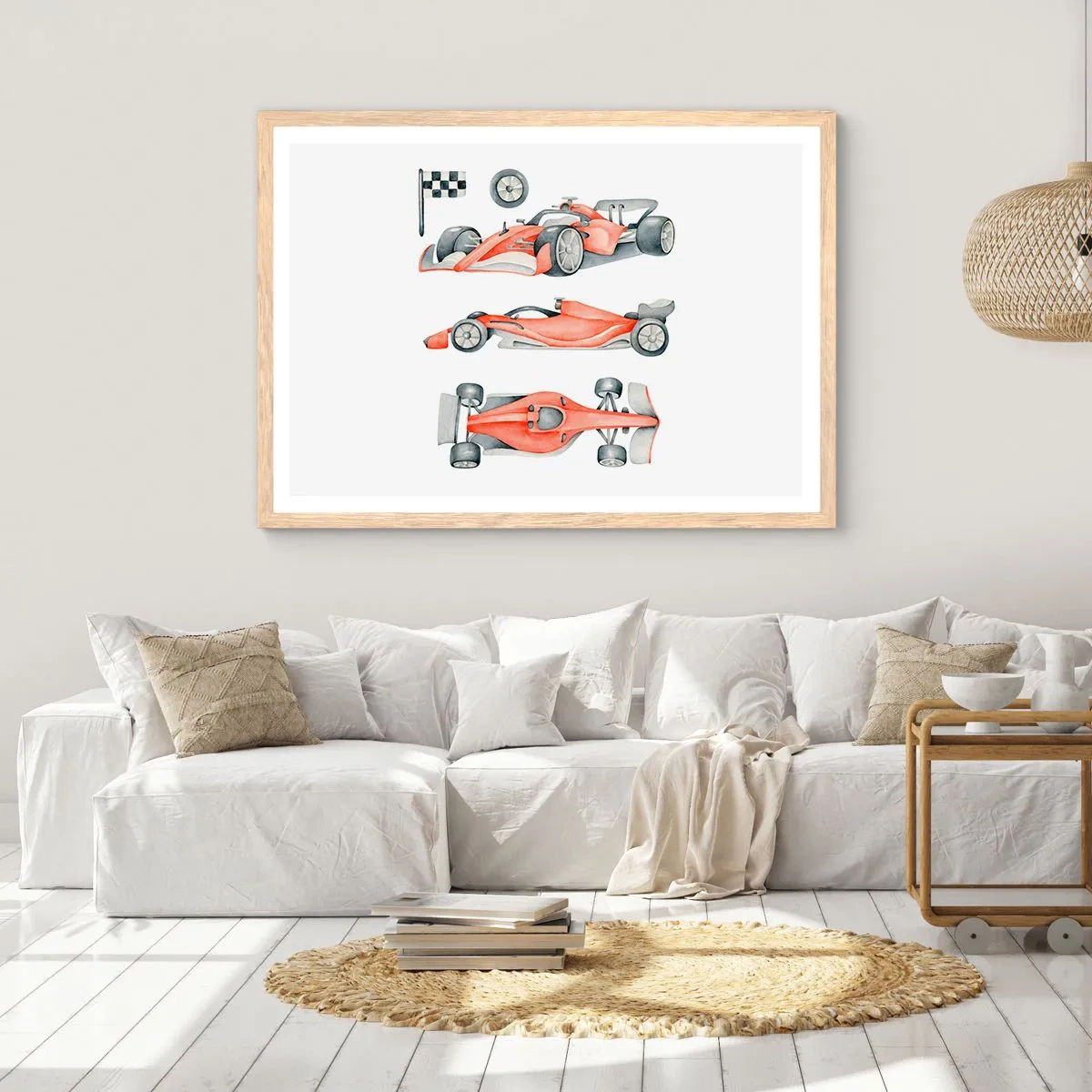 Pôster com moldura de carvalho claro - Persiga seu sonho - 40x30 cm