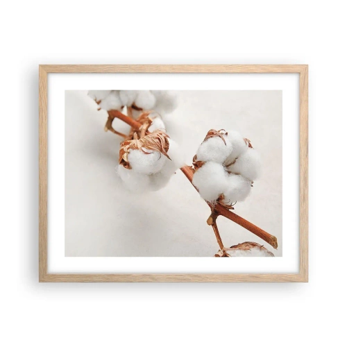 Pôster com moldura de carvalho claro - Apenas acaricie - 50x40 cm