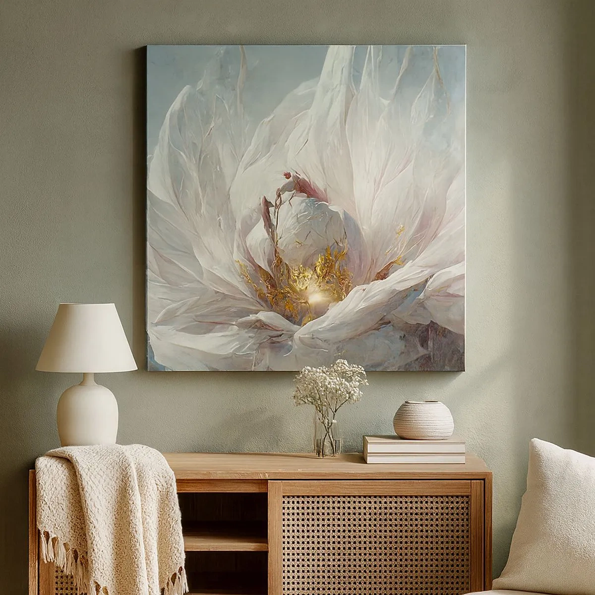 Quadro em tela - Floresce uma vez a cada cem anos - 30x30 cm