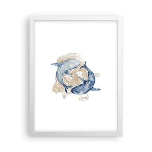 Pôster em moldura branca - Amizade ou amor? - 30x40 cm