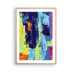 Pôster com moldura de carvalho claro - A vida é bela! - 50x70 cm