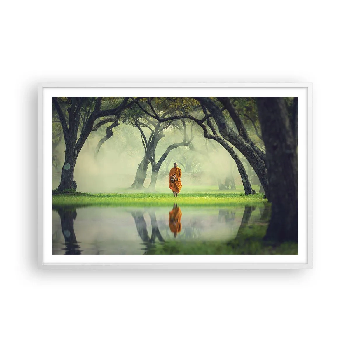 Pôster em moldura branca - A caminho da iluminação - 91x61 cm