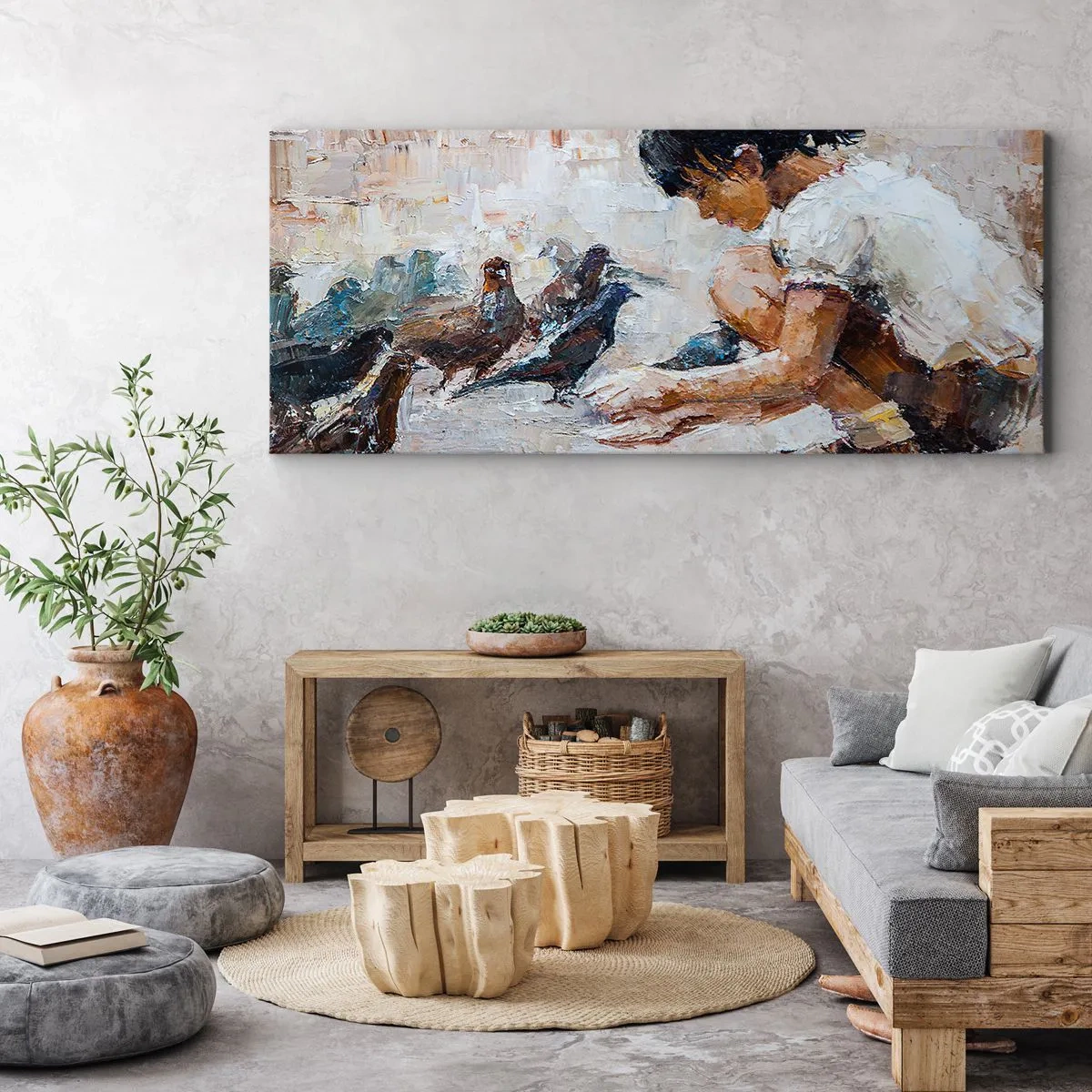 Quadro em tela - Pequenos e queridos - 160x50 cm