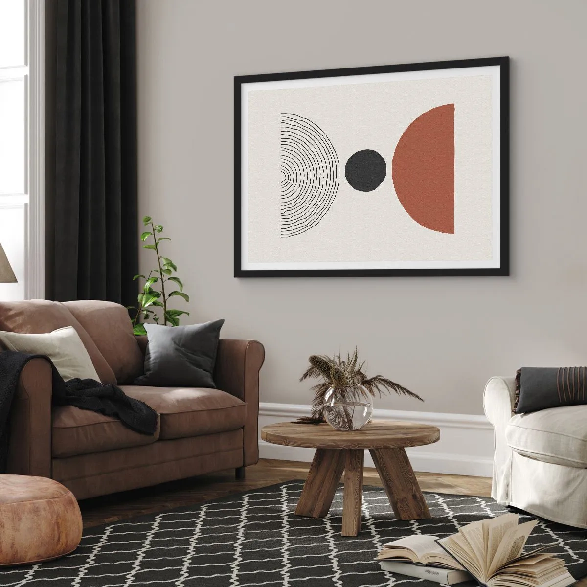 Pôster com moldura preta - Em destaque - 100x70 cm