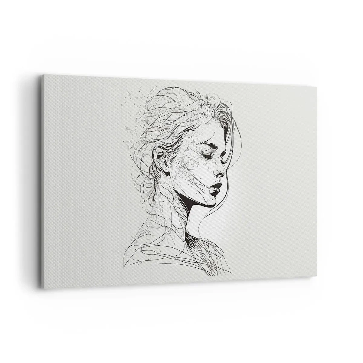 Quadro em tela - Retrato em pensamento - 120x80 cm