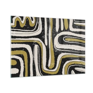 Quadro em vidro - Composição: estradas e becos - 100x70 cm