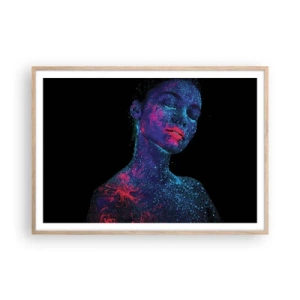 Pôster com moldura de carvalho claro - Na poeira estelar - 100x70 cm