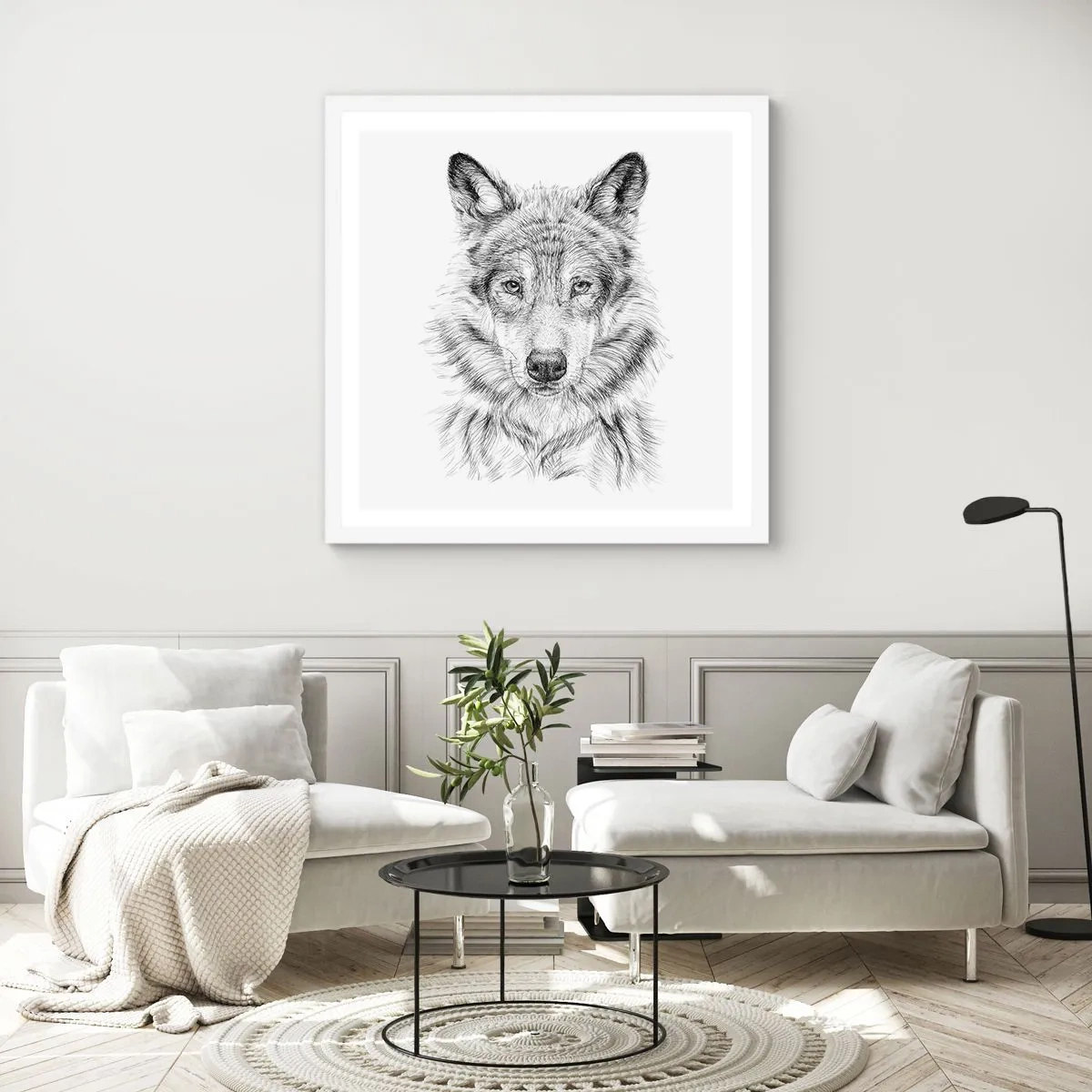 Pôster em moldura branca - Um líder nato - 60x60 cm