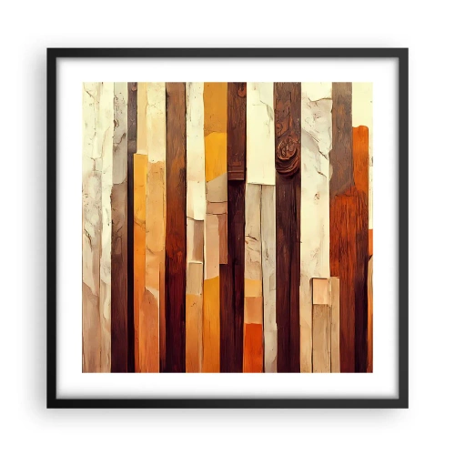 Pôster com moldura preta - Hino das árvores da floresta - 50x50 cm