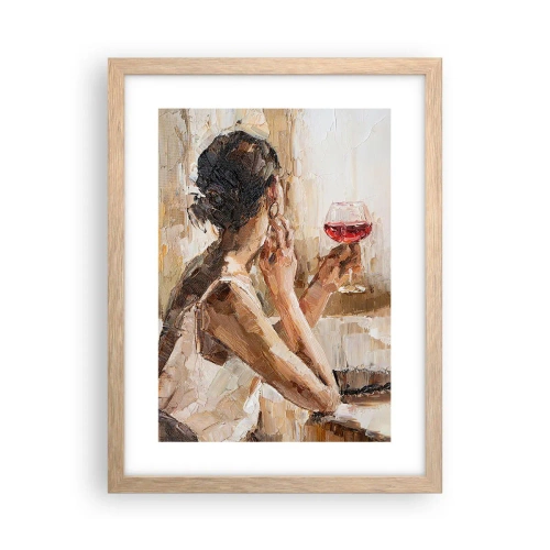 Pôster com moldura de carvalho claro - O sabor de um bom momento - 30x40 cm