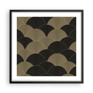 Pôster com moldura preta - Unidade na multiplicidade - 50x50 cm