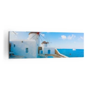 Quadro em tela - Vento azul do mar - 160x50 cm