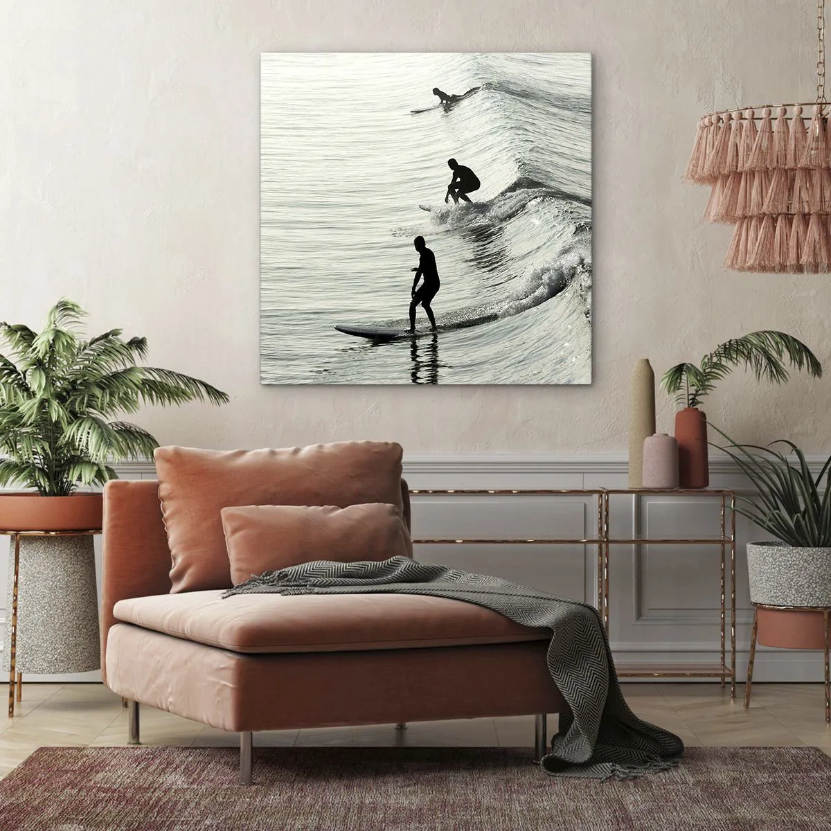 Quadro em tela - Para conhecer a onda - 30x30 cm