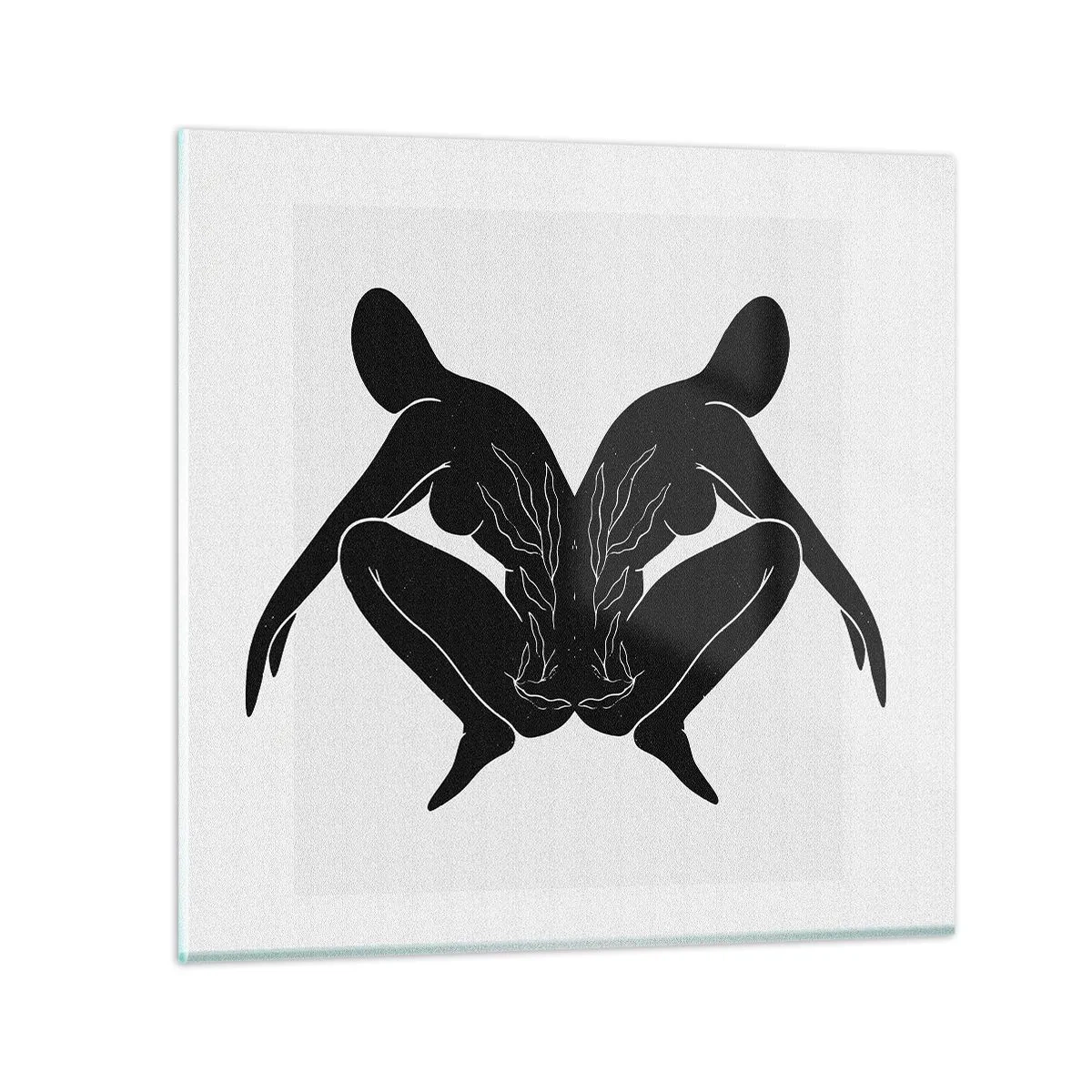 Quadro em vidro - Uma alma comum - 40x40 cm