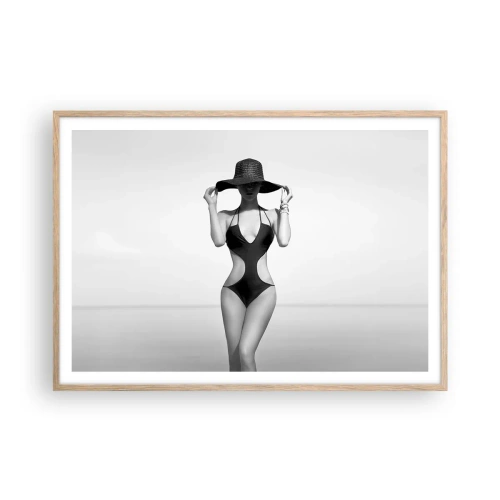 Pôster com moldura de carvalho claro - Meu nome é: Elegância - 100x70 cm