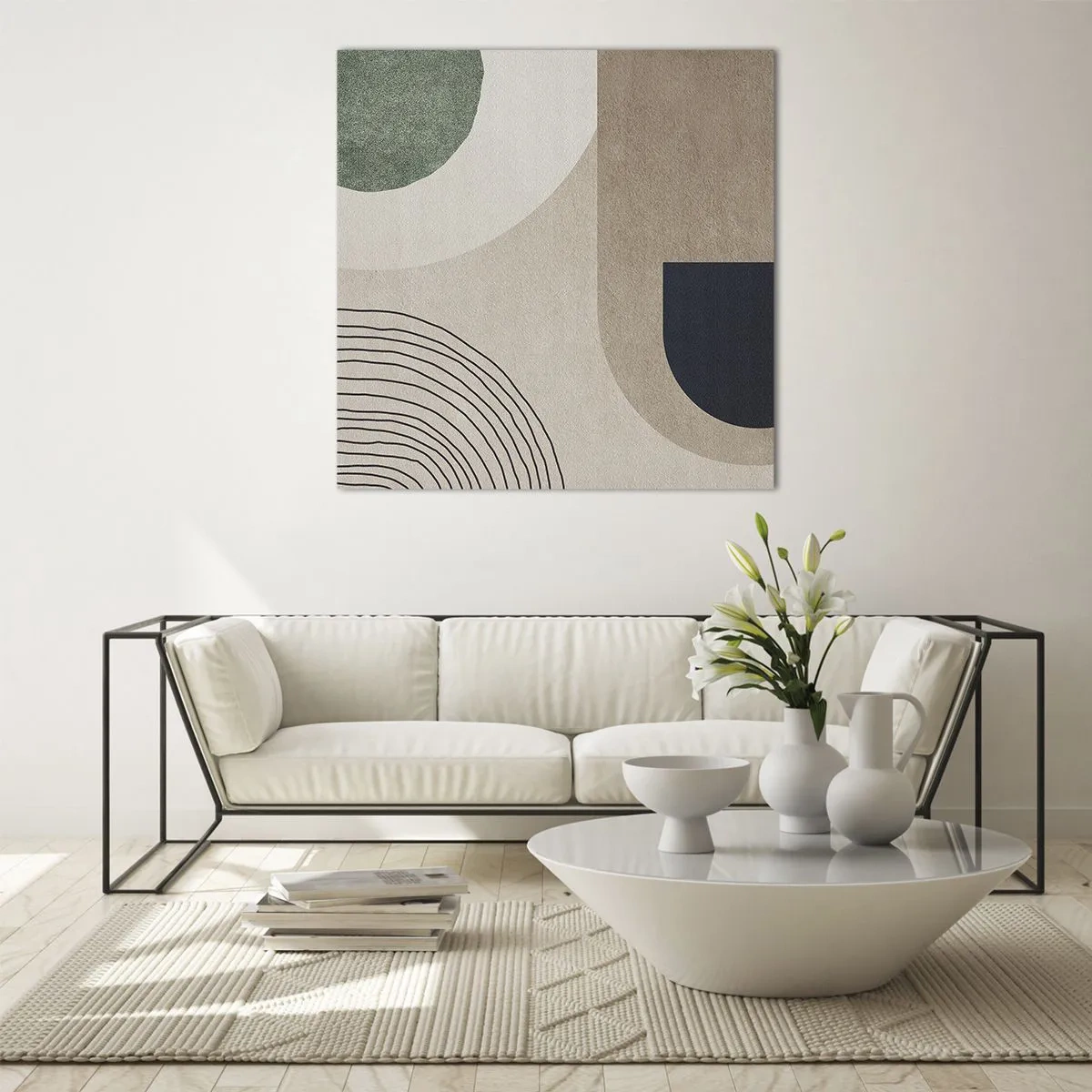 Quadro em vidro - A gentileza do oval - 70x70 cm